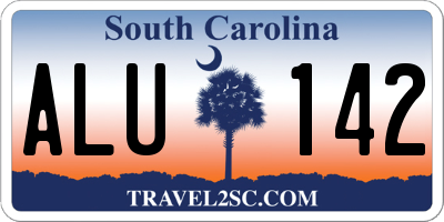 SC license plate ALU142