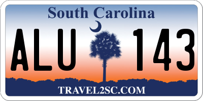 SC license plate ALU143