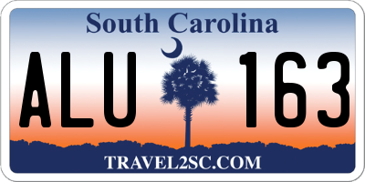 SC license plate ALU163