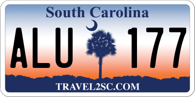 SC license plate ALU177