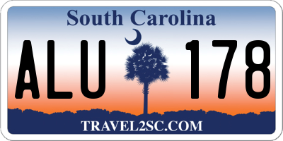 SC license plate ALU178