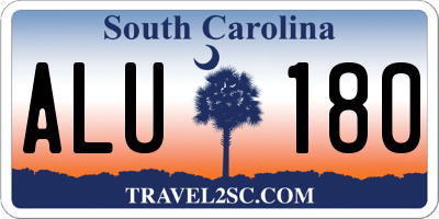 SC license plate ALU180