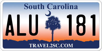 SC license plate ALU181