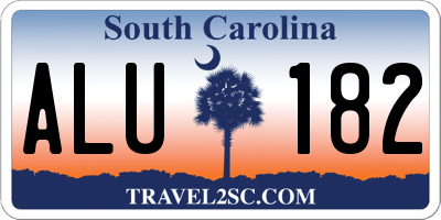 SC license plate ALU182