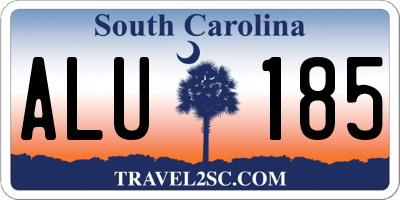 SC license plate ALU185