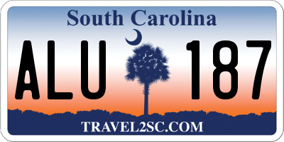 SC license plate ALU187