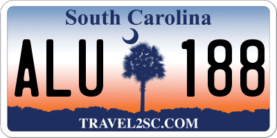 SC license plate ALU188