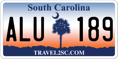 SC license plate ALU189
