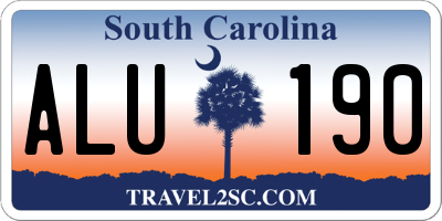 SC license plate ALU190