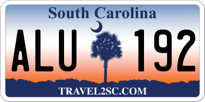 SC license plate ALU192