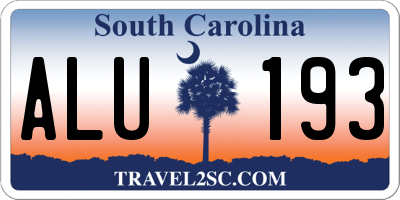 SC license plate ALU193
