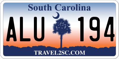 SC license plate ALU194