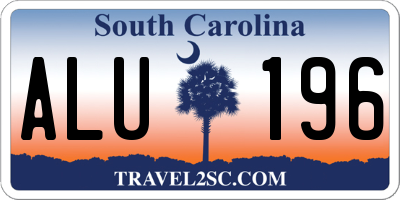 SC license plate ALU196