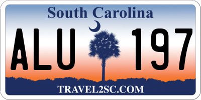 SC license plate ALU197