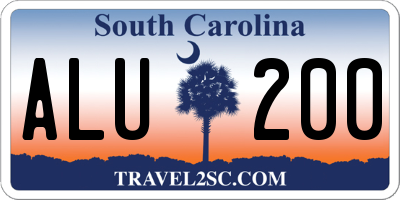 SC license plate ALU200