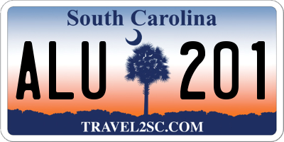 SC license plate ALU201
