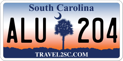 SC license plate ALU204