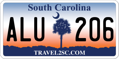 SC license plate ALU206