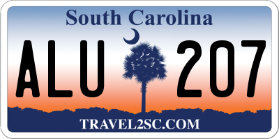 SC license plate ALU207