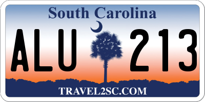 SC license plate ALU213