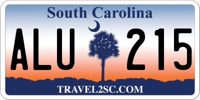 SC license plate ALU215