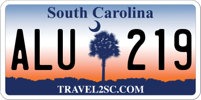 SC license plate ALU219