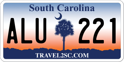 SC license plate ALU221