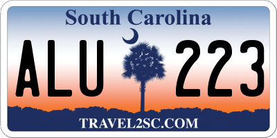 SC license plate ALU223