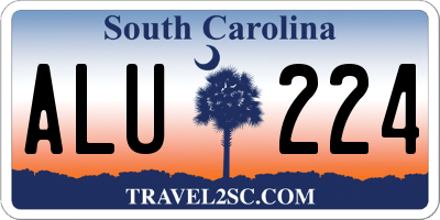 SC license plate ALU224