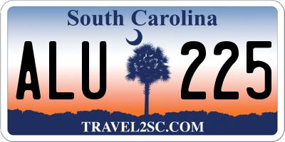 SC license plate ALU225