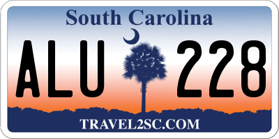 SC license plate ALU228