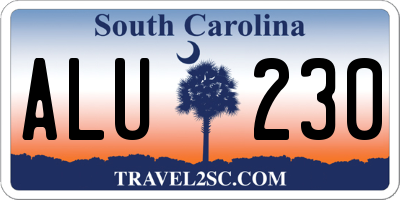 SC license plate ALU230