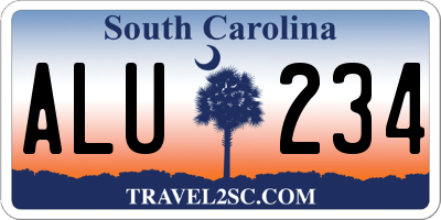 SC license plate ALU234