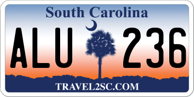 SC license plate ALU236