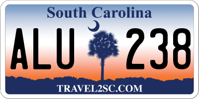 SC license plate ALU238