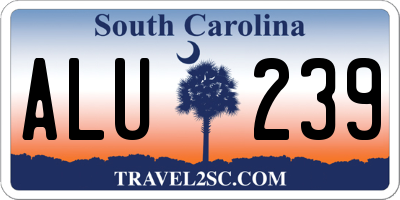 SC license plate ALU239