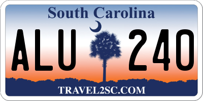 SC license plate ALU240