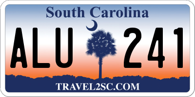 SC license plate ALU241