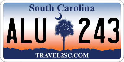 SC license plate ALU243