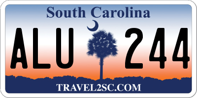 SC license plate ALU244