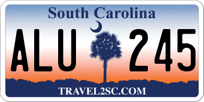 SC license plate ALU245