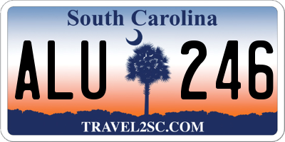 SC license plate ALU246
