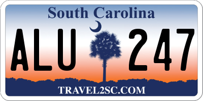 SC license plate ALU247