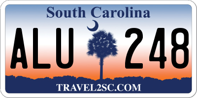 SC license plate ALU248