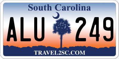 SC license plate ALU249