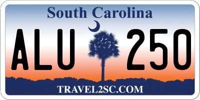 SC license plate ALU250