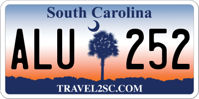SC license plate ALU252