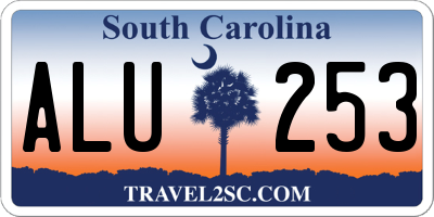 SC license plate ALU253