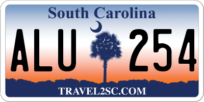 SC license plate ALU254