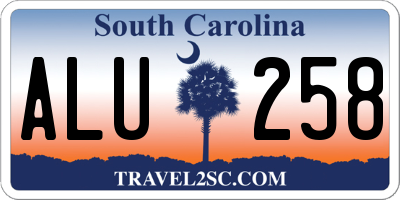 SC license plate ALU258